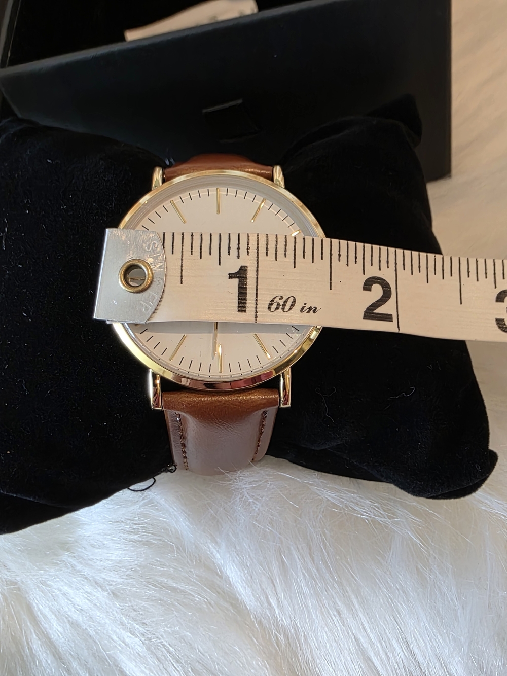 Vince Camuto Men's Gold-Tone Watch with Brown Strap - Picture 6 of 7
